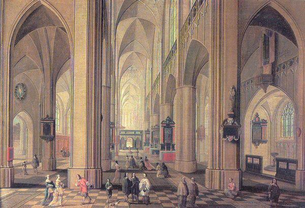 Neeffs, Peter the Elder Interior of the Cathedral at Antwerp France oil painting art